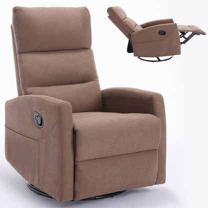 Fauteuil inclinable manuel pour adultes, pivotant à 360°, en tissu, avec accoudoirs carrés et dossier coussiné, pour chambre d'enfant