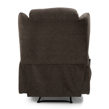 Fauteuil inclinable manuel avec 5 modes de massage, chauffage lombaire, deux porte-gobelets, télécommande et poche de rangement latérale