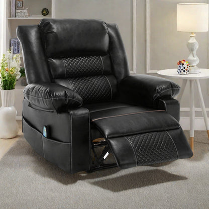 Fauteuil inclinable manuel avec massage à 8 points, chauffage lombaire et angles d'inclinaison multiples