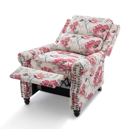 Ensemble de 2 fauteuils inclinables manuels avec garniture cloutée