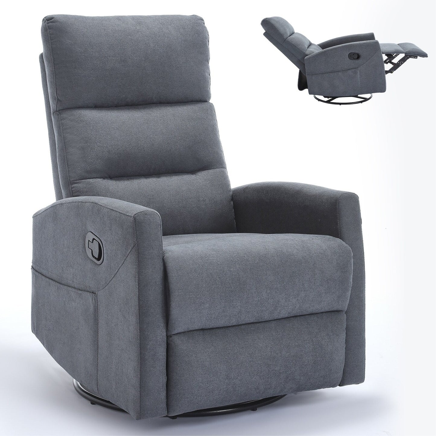 Fauteuil inclinable manuel avec bascule et pivot