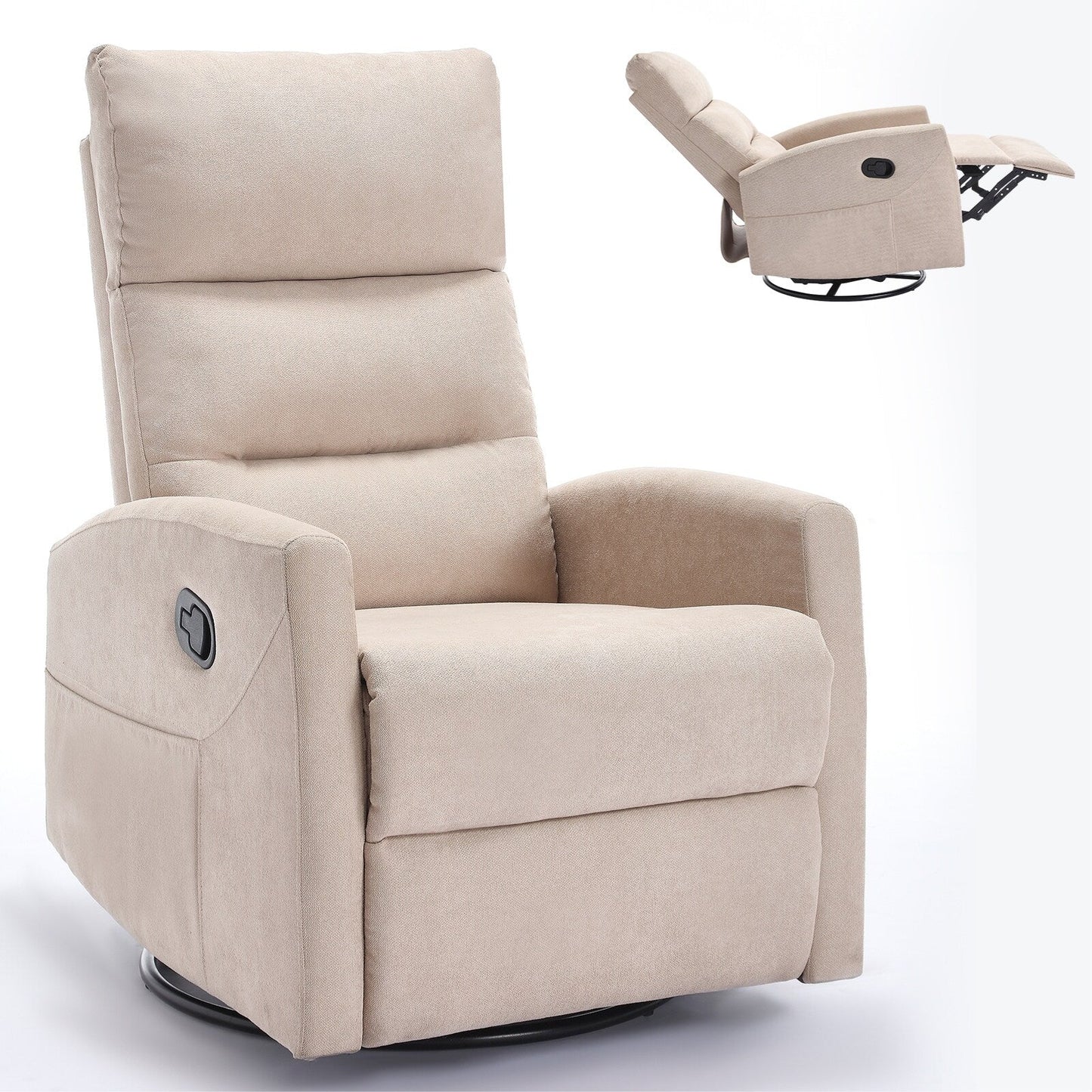 Fauteuil inclinable manuel avec bascule et pivot