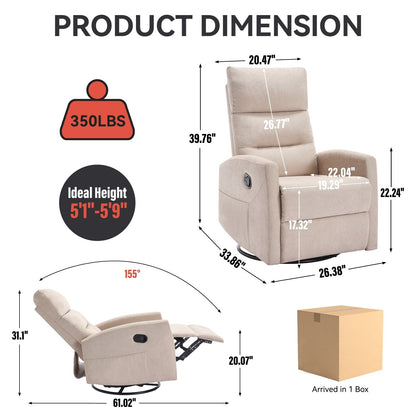 Fauteuil inclinable manuel avec bascule et pivot