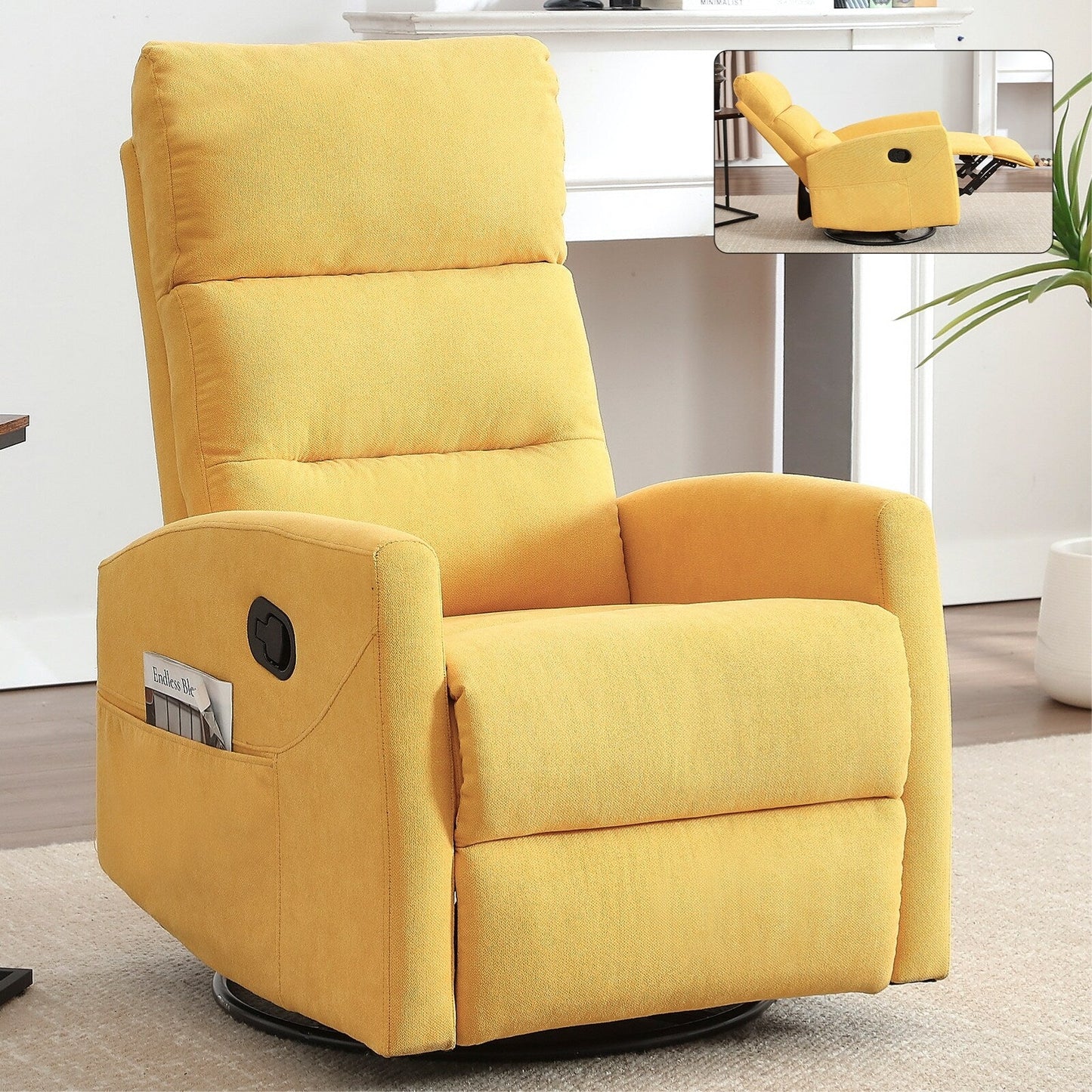 Fauteuil inclinable manuel avec bascule et pivot