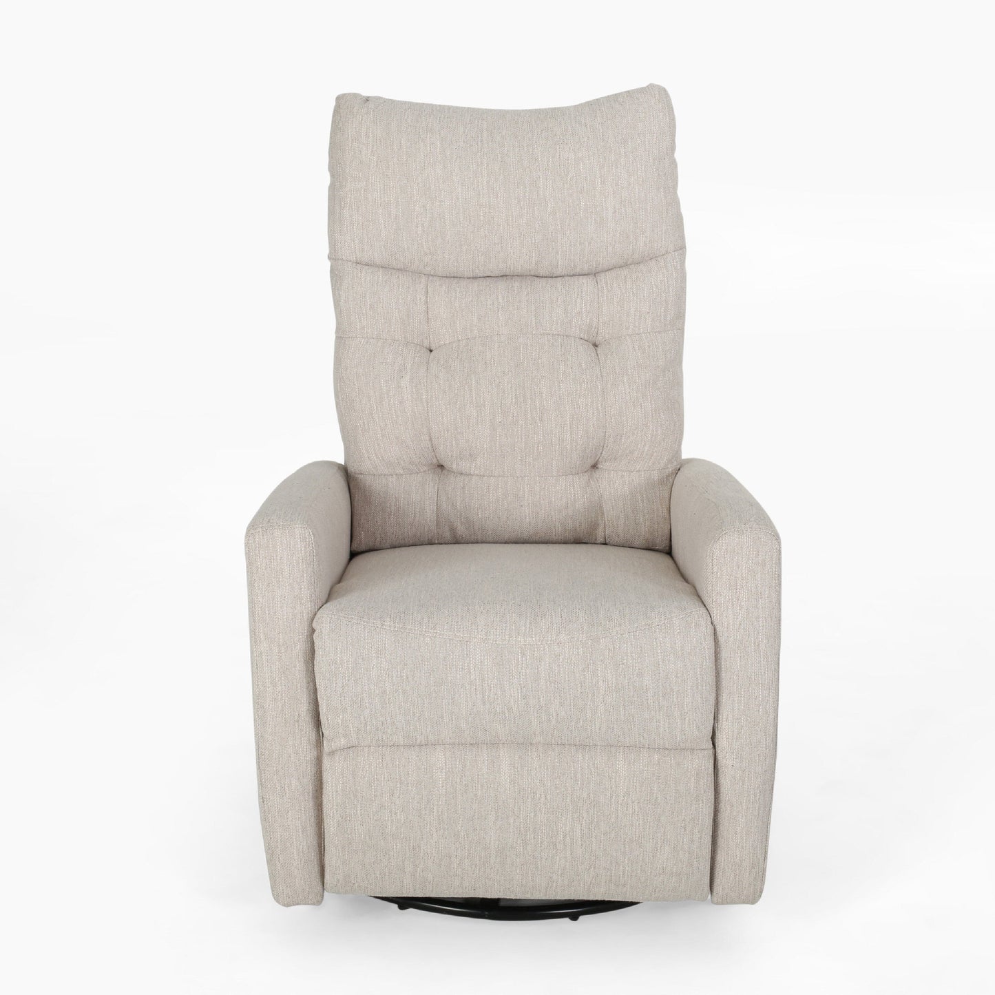 Fauteuil inclinable manuel, mécanisme coulissant et pivotant, tissu beige