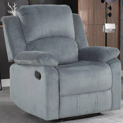 Fauteuil inclinable manuel, fauteuil inclinable simple rembourré en tissu doux pour salon et chambre à coucher