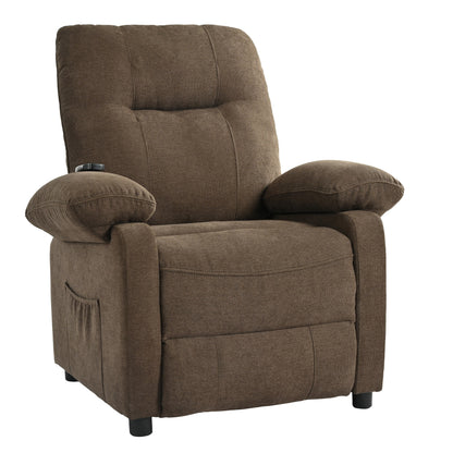 Fauteuil inclinable manuel avec massage chauffant, revêtement en tissu robuste et design portable pour une utilisation en salon