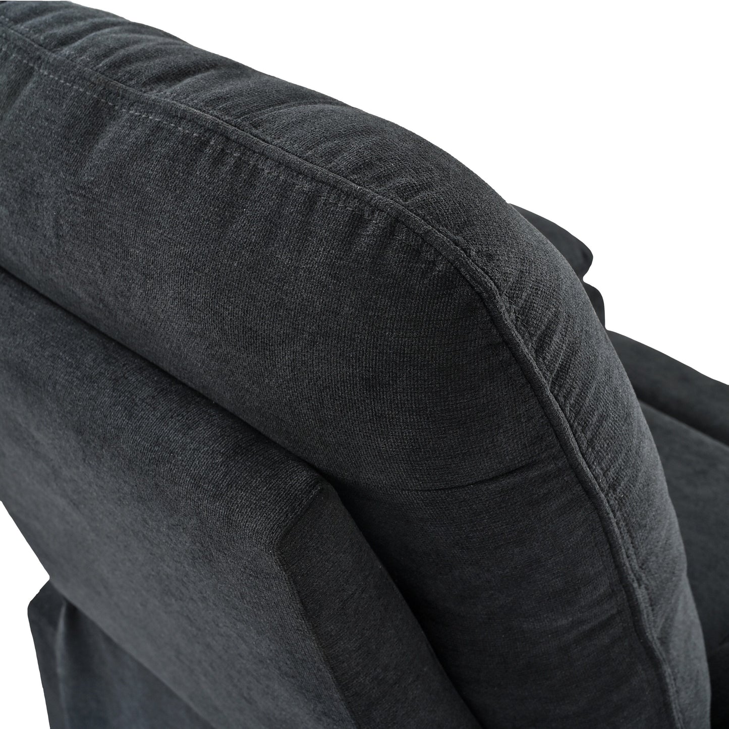 Fauteuil inclinable manuel avec massage chauffant, revêtement en tissu robuste et design portable pour une utilisation en salon