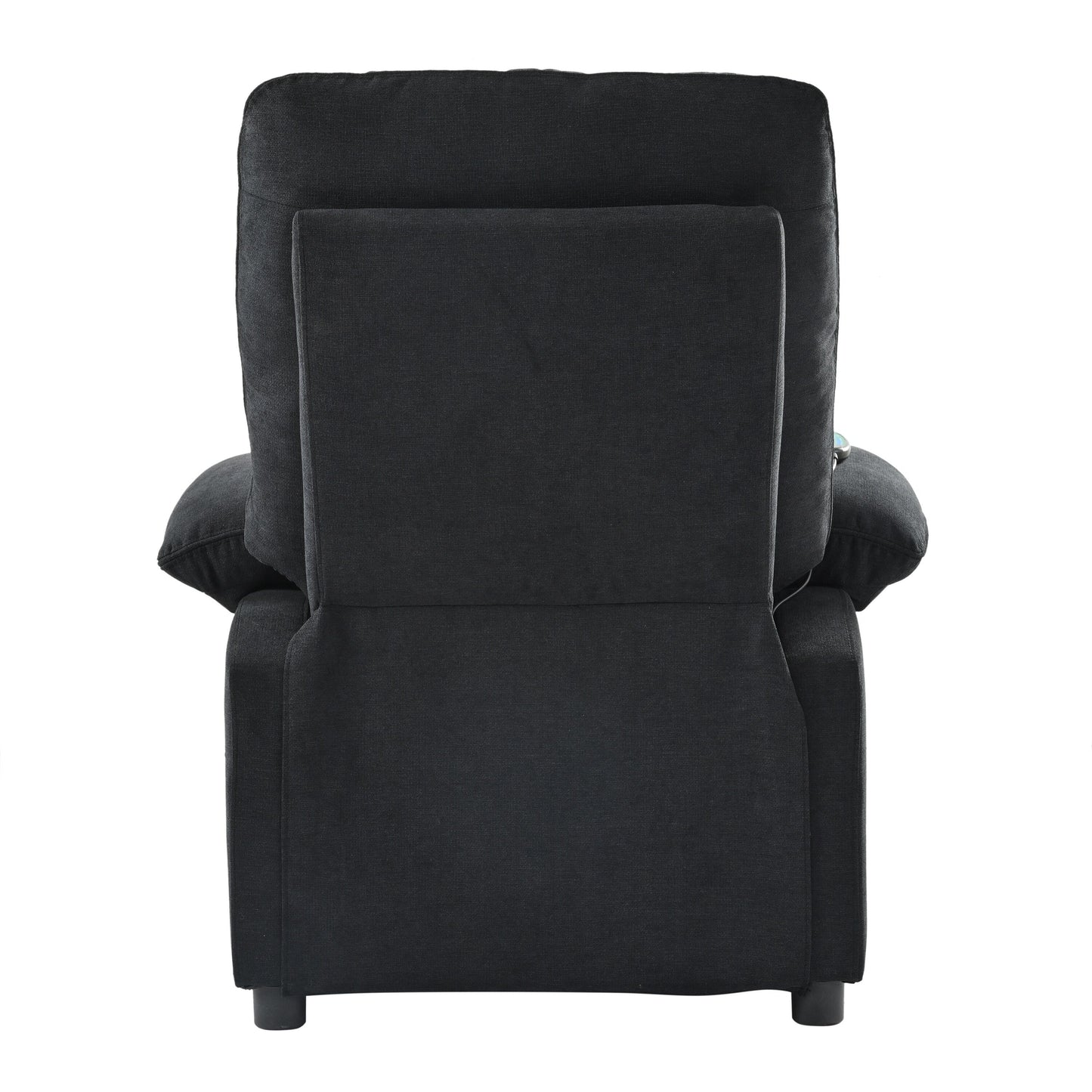 Fauteuil inclinable manuel avec massage et chauffage, cadre en bois massif robuste et revêtement en tissu confortable