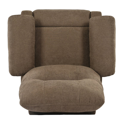 Fauteuil inclinable manuel avec massage et chauffage, cadre en bois massif robuste et revêtement en tissu confortable