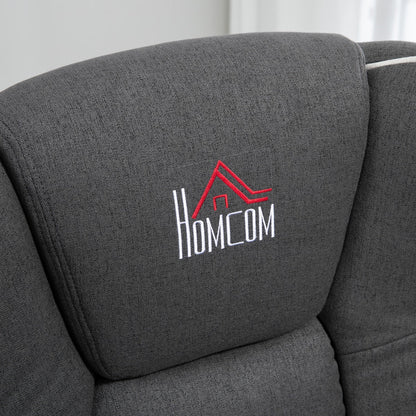 Fauteuil inclinable manuel, pivotant, avec repose-pieds et deux porte-gobelets pour salon, noir