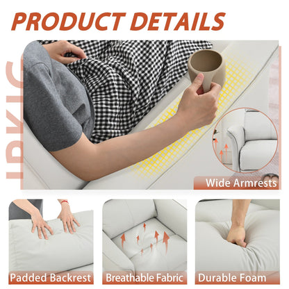 Fauteuil inclinable à bascule manuel pour adultes, fauteuil inclinable à bascule manuel, chaise de chambre d'enfant en tissu, fauteuil inclinable simple, accoudoirs larges