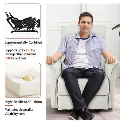 Fauteuil inclinable à bascule manuel pour adultes, fauteuil inclinable à bascule manuel, chaise de chambre d'enfant en tissu, fauteuil inclinable simple, accoudoirs larges