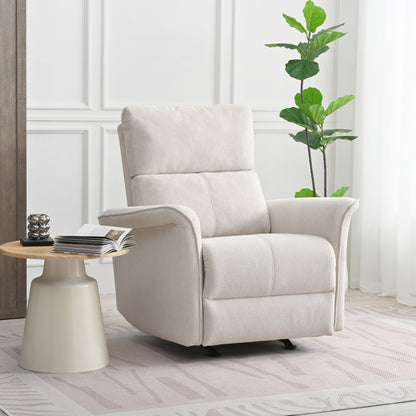 Fauteuil inclinable à bascule manuel pour adultes, fauteuil inclinable à bascule manuel, chaise de chambre d'enfant en tissu, fauteuil inclinable simple, accoudoirs larges