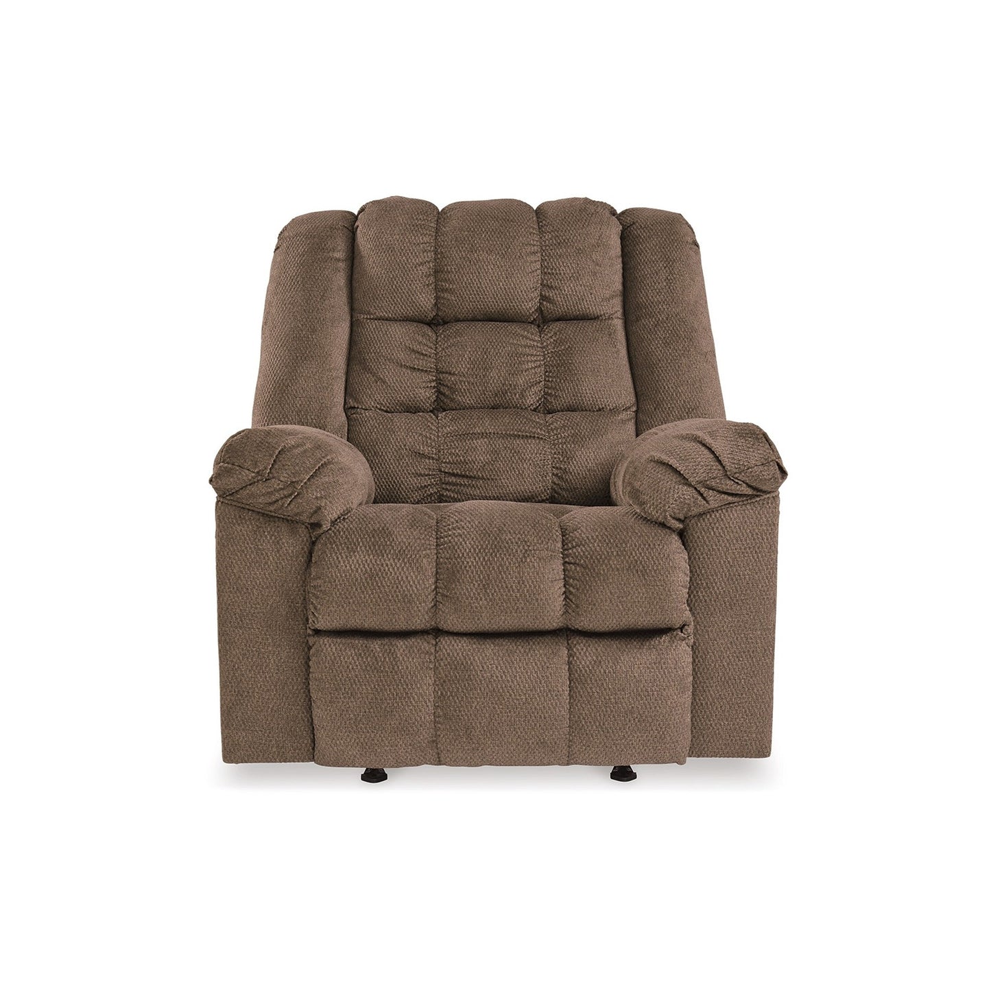 Fauteuil inclinable à bascule manuel, fonction chauffage et massage, brun automne