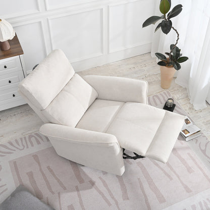 Fauteuil inclinable à bascule manuel, fauteuil inclinable à bascule manuel, chaise de chambre d'enfant en tissu, fauteuil inclinable simple, accoudoirs larges