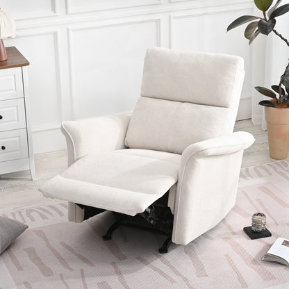 Fauteuil inclinable à bascule manuel, fauteuil inclinable à bascule manuel, chaise de chambre d'enfant en tissu, fauteuil inclinable simple, accoudoirs larges