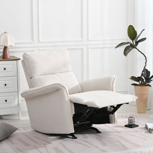Fauteuil inclinable à bascule manuel, fauteuil inclinable à bascule manuel, chaise de chambre d'enfant en tissu, fauteuil inclinable simple, accoudoirs larges
