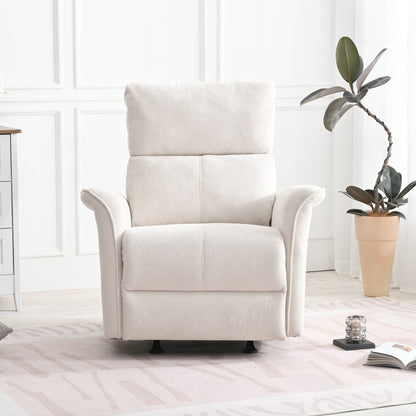 Fauteuil inclinable à bascule manuel, fauteuil inclinable à bascule manuel, chaise de chambre d'enfant en tissu, fauteuil inclinable simple, accoudoirs larges