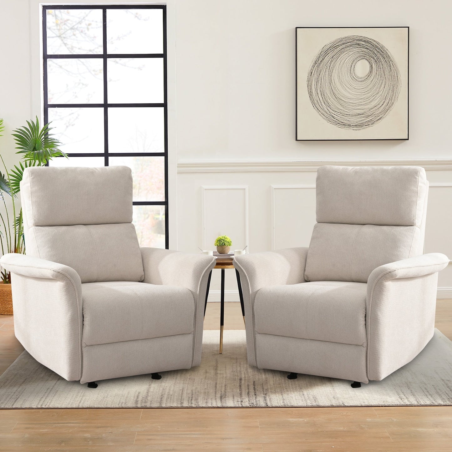 Fauteuil inclinable à bascule manuel, fauteuil inclinable à bascule manuel, chaise de chambre d'enfant en tissu, fauteuil inclinable simple, accoudoirs larges