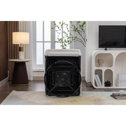 Fauteuil inclinable pivotant manuel avec dossier et repose-pieds réglables