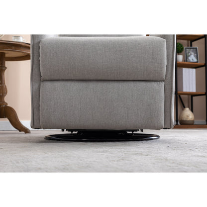 Fauteuil inclinable pivotant manuel avec dossier et repose-pieds réglables