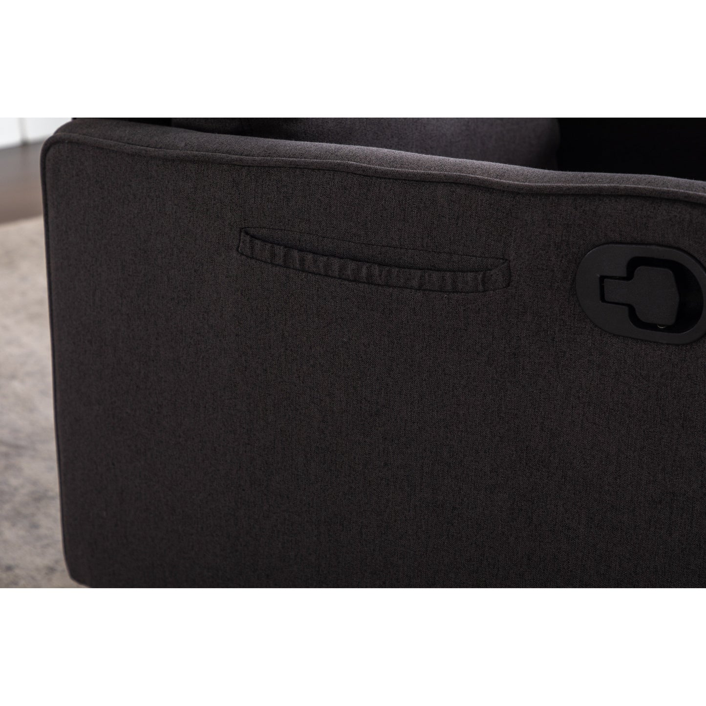 Fauteuil inclinable pivotant manuel avec dossier et repose-pieds réglables