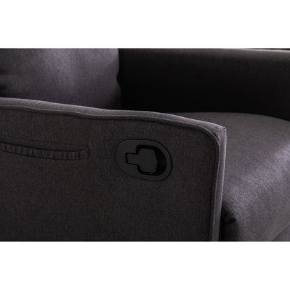 Fauteuil inclinable pivotant manuel avec dossier et repose-pieds réglables