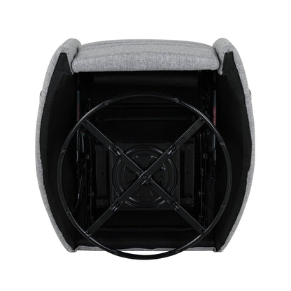 Fauteuil inclinable pivotant et rembourré manuel avec rotation à 360°, dossier réglable et coussins de soutien amovibles