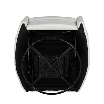 Fauteuil inclinable pivotant et rembourré manuel avec rotation à 360°, dossier réglable et coussins de soutien amovibles