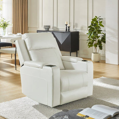 Fauteuil inclinable électrique Marion Classic 35,5 pouces de large avec porte-gobelet par HULALA HOME