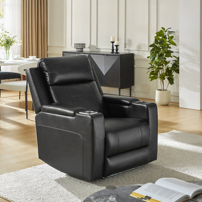 Fauteuil inclinable électrique Marion Classic 35,5 pouces de large avec porte-gobelet par HULALA HOME