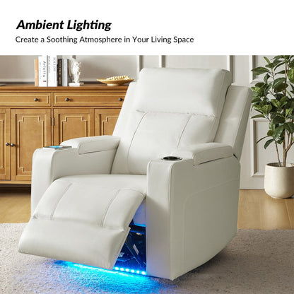 Fauteuil inclinable électrique Marion Classic 35,5 pouces de large avec porte-gobelet par HULALA HOME