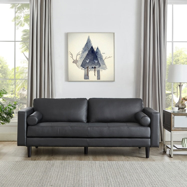 Canapé en cuir véritable du milieu du siècle pour salon, canapé de luxe, meubles pour maison, bureau, chambre à coucher