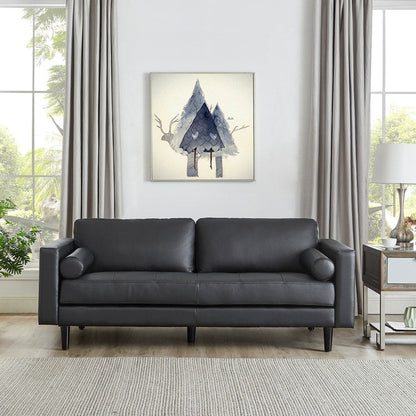 Canapé en cuir véritable du milieu du siècle pour salon, canapé de luxe, meubles pour maison, bureau, chambre à coucher