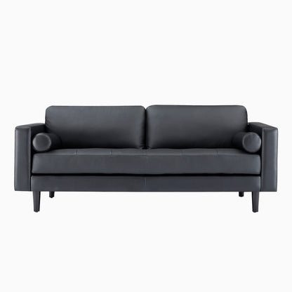 Canapé en cuir véritable du milieu du siècle pour salon, canapé de luxe, meubles pour maison, bureau, chambre à coucher