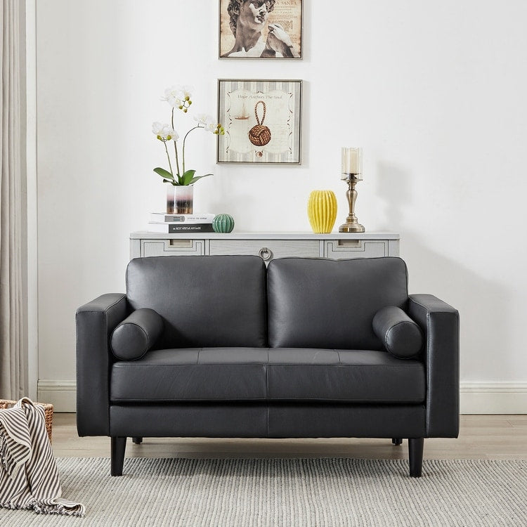 Canapé en cuir véritable du milieu du siècle pour salon, canapé de luxe, meubles pour maison, bureau, chambre à coucher