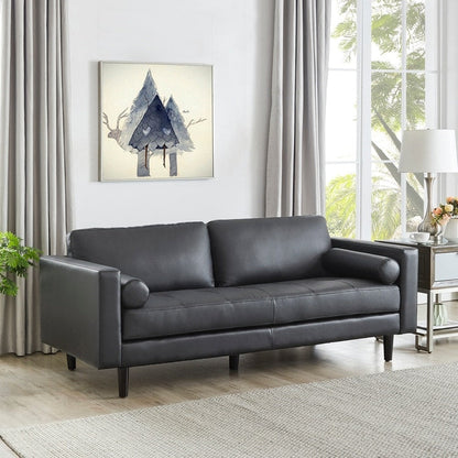 Canapé en cuir véritable du milieu du siècle pour salon, canapé de luxe, meubles pour maison, bureau, chambre à coucher