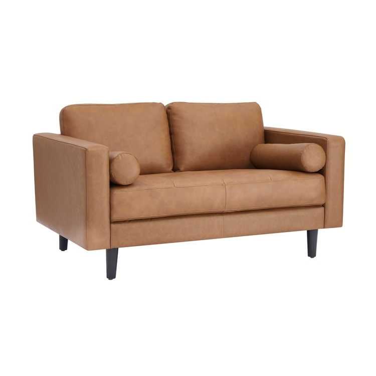 Canapé en cuir véritable du milieu du siècle pour salon, canapé de luxe, meubles pour maison, bureau, chambre à coucher