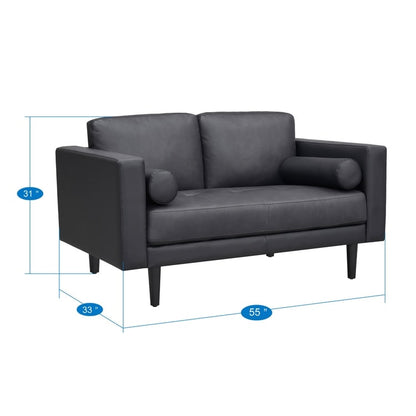 Canapé en cuir véritable du milieu du siècle pour salon, canapé de luxe, meubles pour maison, bureau, chambre à coucher