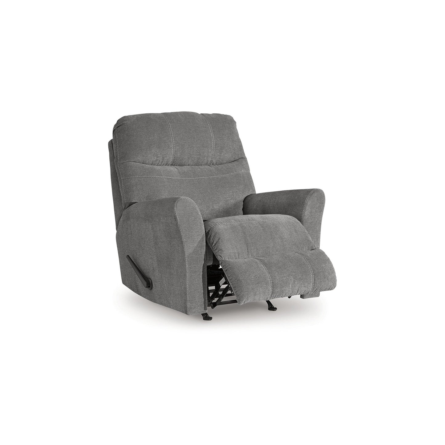Fauteuil inclinable manuel Marlow, mouvement de bascule, polyester gris