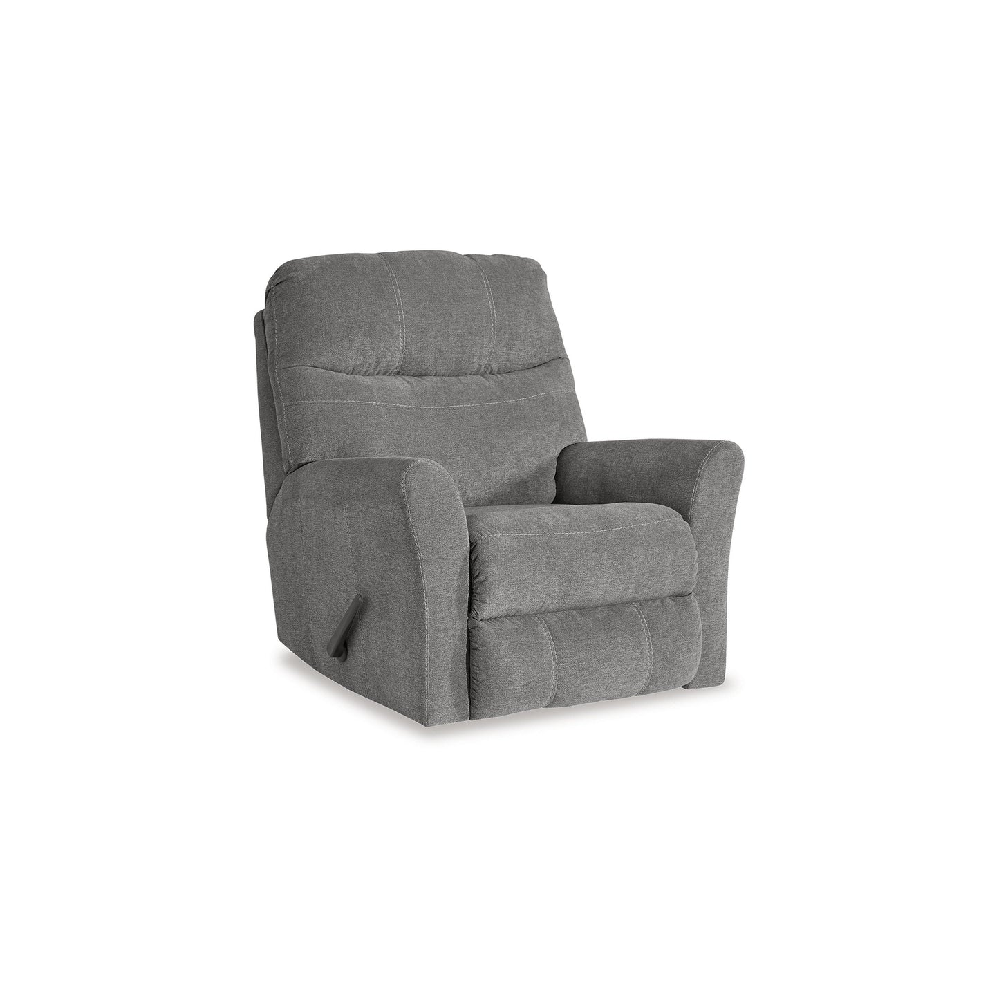 Fauteuil inclinable manuel Marlow, mouvement de bascule, polyester gris