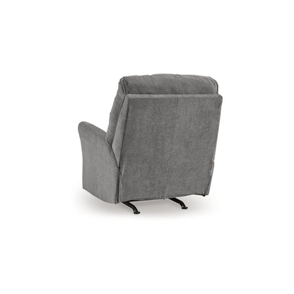 Fauteuil inclinable manuel Marlow, mouvement de bascule, polyester gris