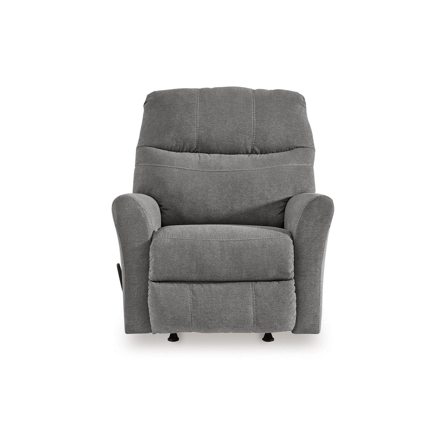 Fauteuil inclinable manuel Marlow, mouvement de bascule, polyester gris