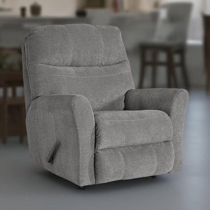 Fauteuil inclinable manuel Marlow, mouvement de bascule, polyester gris