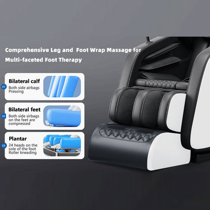Fauteuil de massage, fauteuil inclinable à gravité zéro pour tout le corps, chauffage des hanches, massage des pieds et système de massage à air pour le bureau à domicile