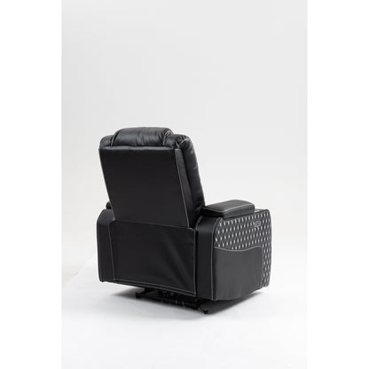Fauteuil inclinable massant avec deux télécommandes, chargement sans fil et porte-gobelet