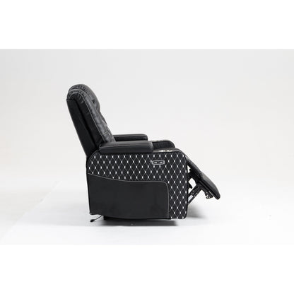 Fauteuil inclinable massant avec deux télécommandes, chargement sans fil et porte-gobelet