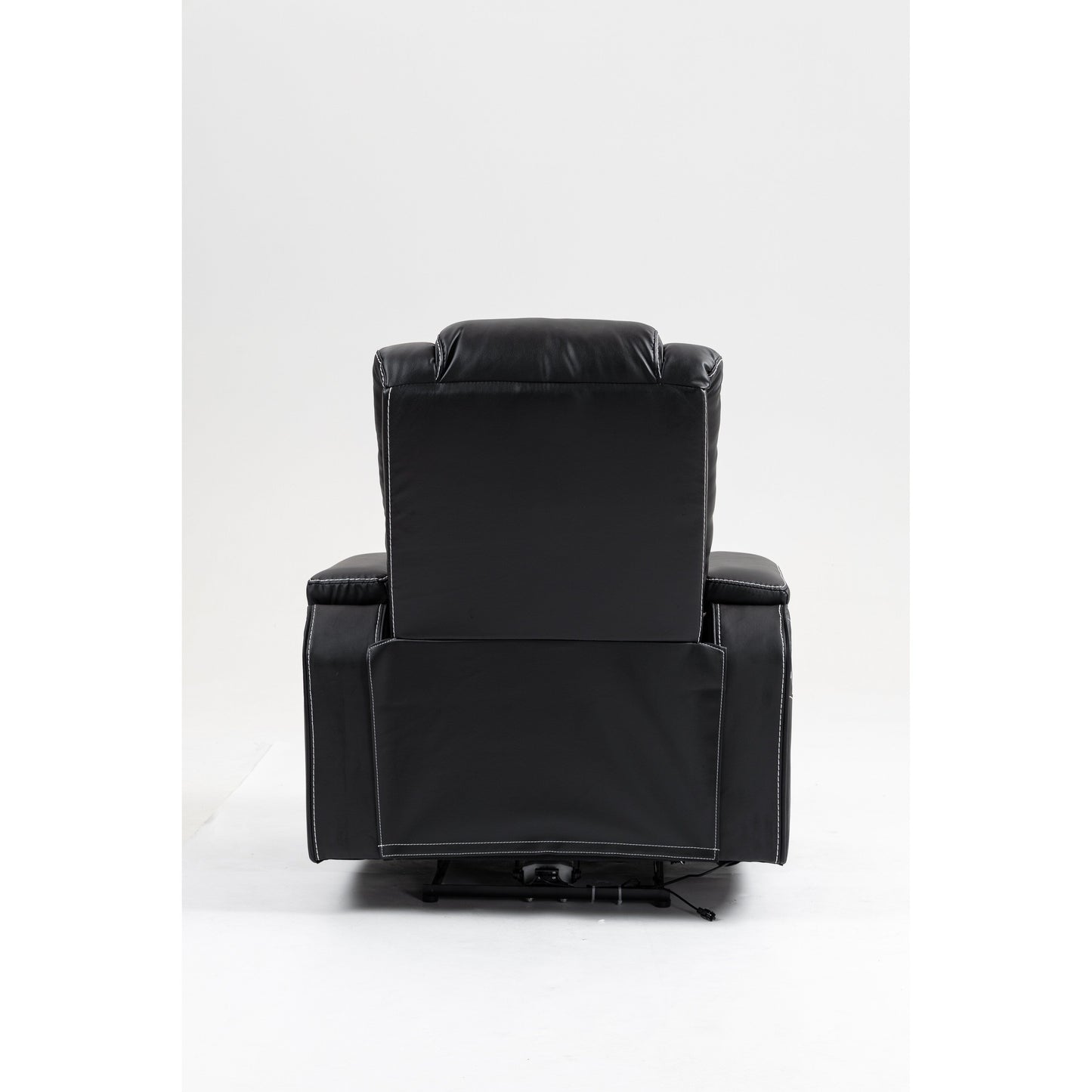 Fauteuil inclinable massant avec deux télécommandes, chargement sans fil et porte-gobelet