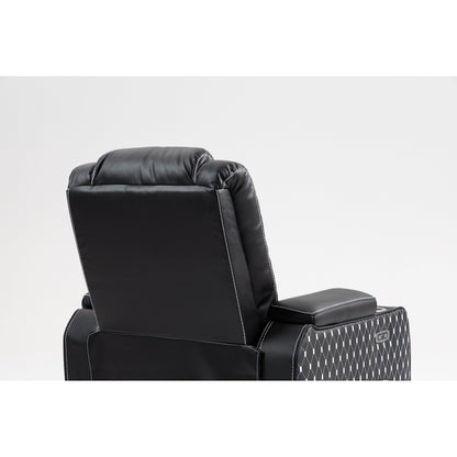 Fauteuil inclinable massant avec deux télécommandes, chargement sans fil et porte-gobelet